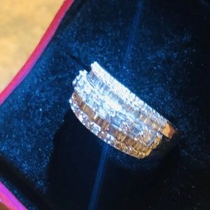 PRE-OWNED MEN Zales 1.5 ct /white gold /diamond wedding band